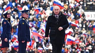 Vladímir Putin se da un baño de masas en Moscú, Rusia