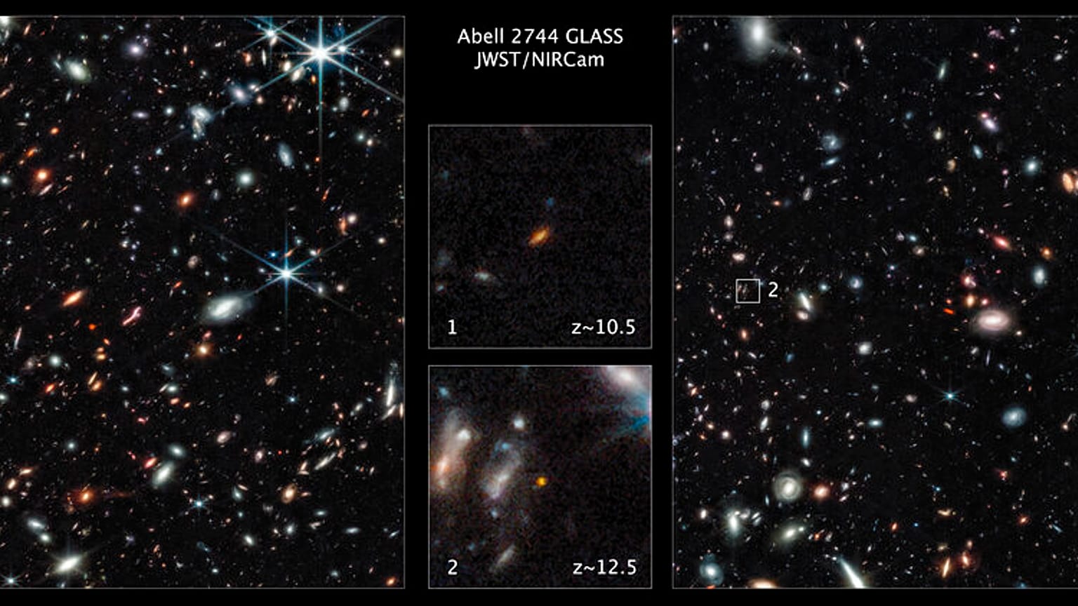 a James Webb űrtávcső felvételei ősi galaxisokról