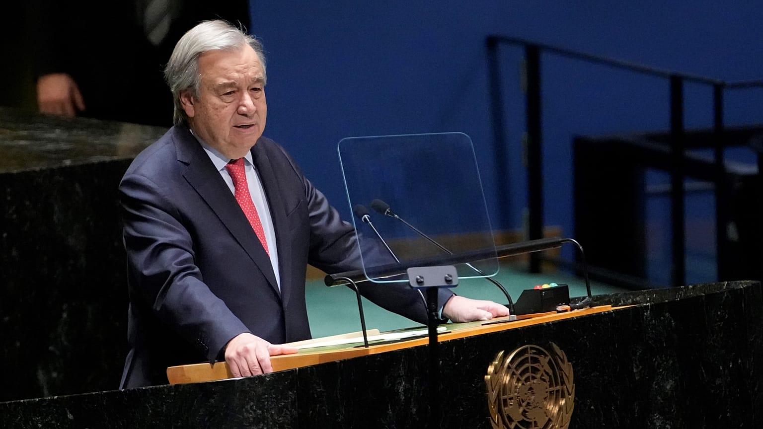 Antonio Guterres ENSZ-főtitkár az ülésen