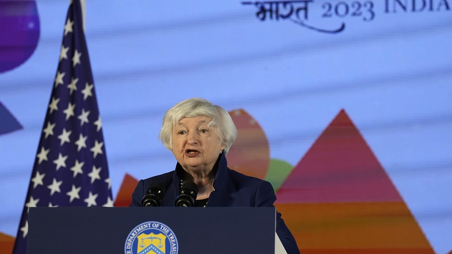 Janet Yellen a G20-ak pénzügyminisztereinek indiai tanácskozásán