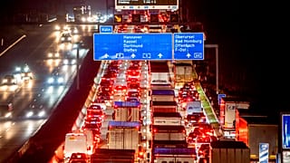 Stau bei Frankfurt im Dezember 2022