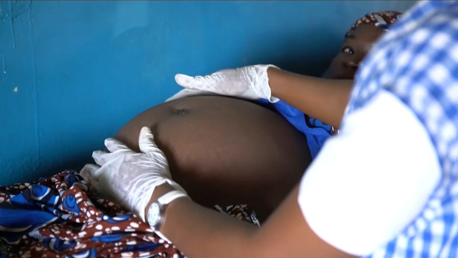 Femme enceinte à Yola, au Nigeria, en 2018.