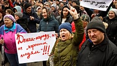 Protest in der moldauischen Stadt Chisinau gegen die prowestliche Regierung und den niedrigen Lebensstandard (19.02.2023)