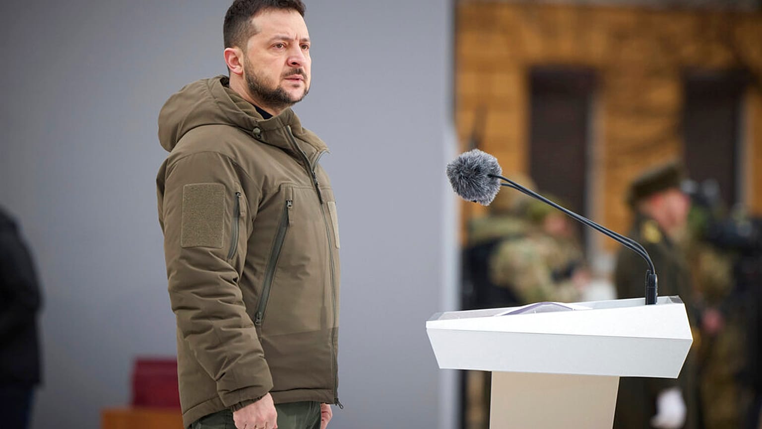 Volodymyr Zelensky à Kyiv (24/02/23)