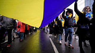 10 000  Menschen demonstrierten in Berlin gegen den russischen Angriffskrieg