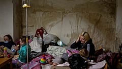 Luftschutzbunker in einem Kinderkrankenhaus in Kiew