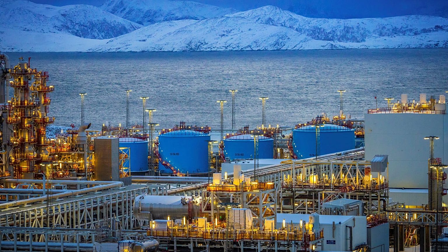 Equinor's LNG facility in Melkoeya, outside Hammerfest, Norway. Along with the US, Norway has significantly increased its gas supply to the EU.