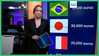 Sophia Khatsenkova, journaliste sur le plateau d'Euronews,