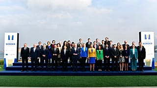 A Határigazgatási Konferencia résztvevői. Középen Ylva Johansson, az EU belügyi biztosa