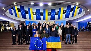 Avrupa Komisyonu Başkanı Ursula von der Leyen ve Ukrayna Cumhurbaşkanı Vladimir Zelenskiy 2 Şubat'ta yapılan Kİev'deki AB-Ukrayna zirvesinde / Arşiv