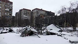 В Угледаре не осталось ни одного уцелевшего здания, Донецкая область, 25 февраля 2023 г. 