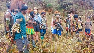A West Papua Liberation Army által publikált felvétel, Papua, INDONESIA, 2023. február 14.