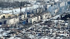 La ciudad devastada de Bajmut
