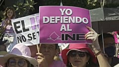 Demonstrationsteilnehmer in Mexiko-Stadt