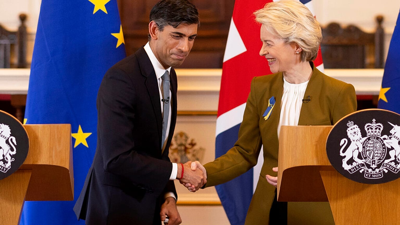 Ursula von der Leyen y Rishi Sunak