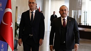Архив: министр иностранных дел Турции и генеральный секретарь НАТО в Анкаре, февраль 2023 г.