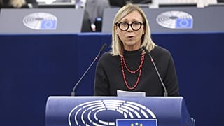 Italian MEP Stefania Zambelli at the European Parliament on November 11, 2022.