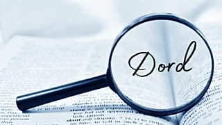 The word "Dord" above a dictionary