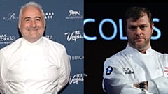 The Michelin guide has shocked the culinary world by stripping two top chefs - (Guy Savoy, L, Christopher Coutanceau, R) -  of coveted stars 