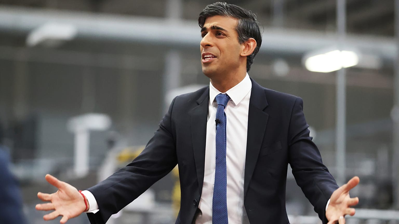 Britain's Prime Minister Rishi Sunak holds a Q&A session with local business leaders during a visit to Coca-Cola HBC in Lisburn, Northern Ireland.