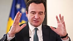 Kosovos Regierungschef Albin Kurti, Brüssel am 27. Februar 2023 