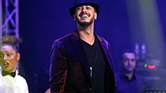 المغني المغربي سعد لمجرد في حفل موسيقي في الدار البيضاء، المغرب، 15 يناير 2016.