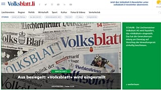 Η ανακοίνωση στο σάιτ της εφημερίδας Volksblatt