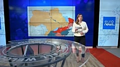 Sasha Vakulina presenta los mapas de la Guerra en Ucrania. 