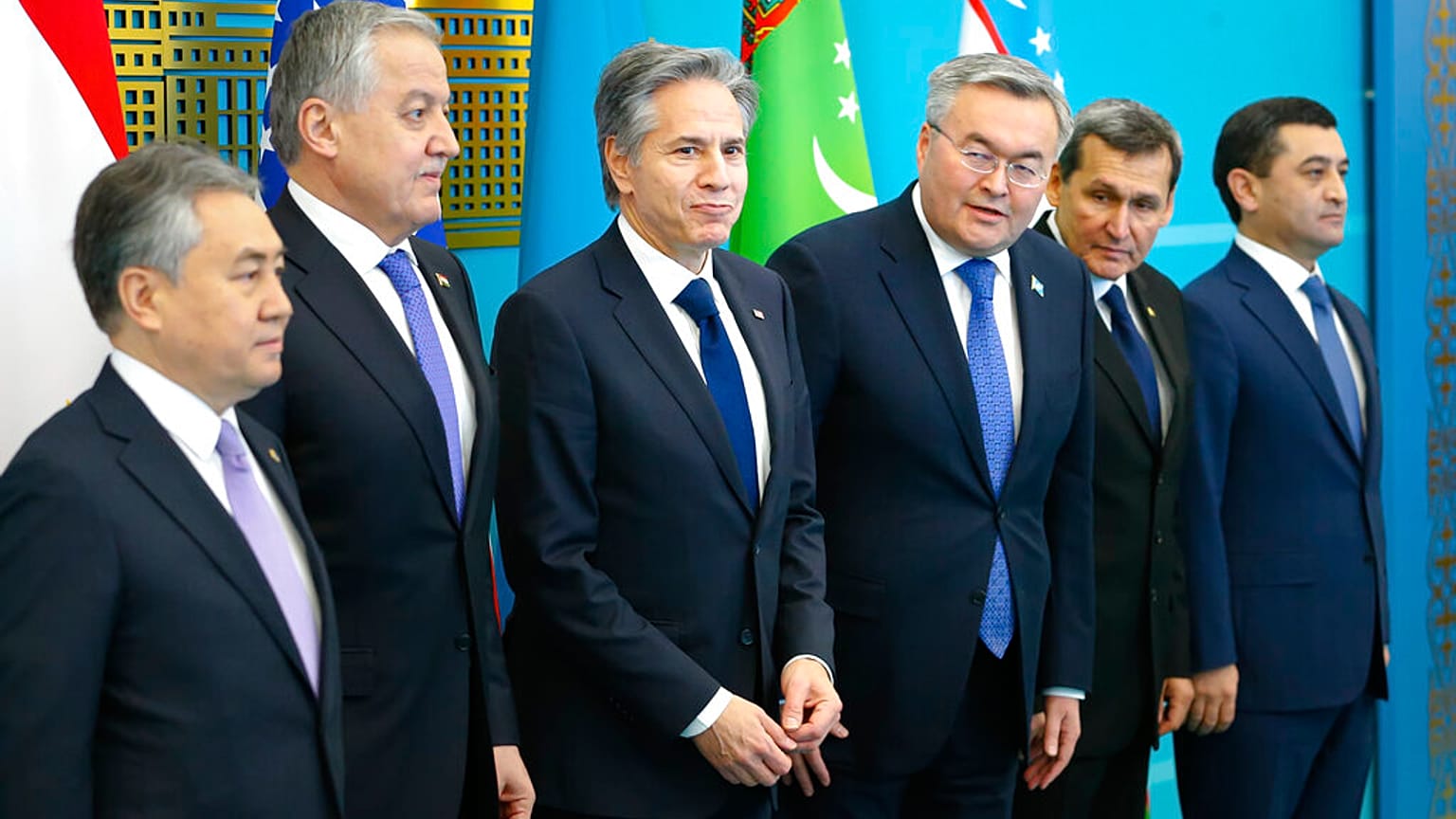Le chef de la diplomatie américaine Antony Blinken et ses homologues de cinq pays d'Asie centrale, le 28.02.2023