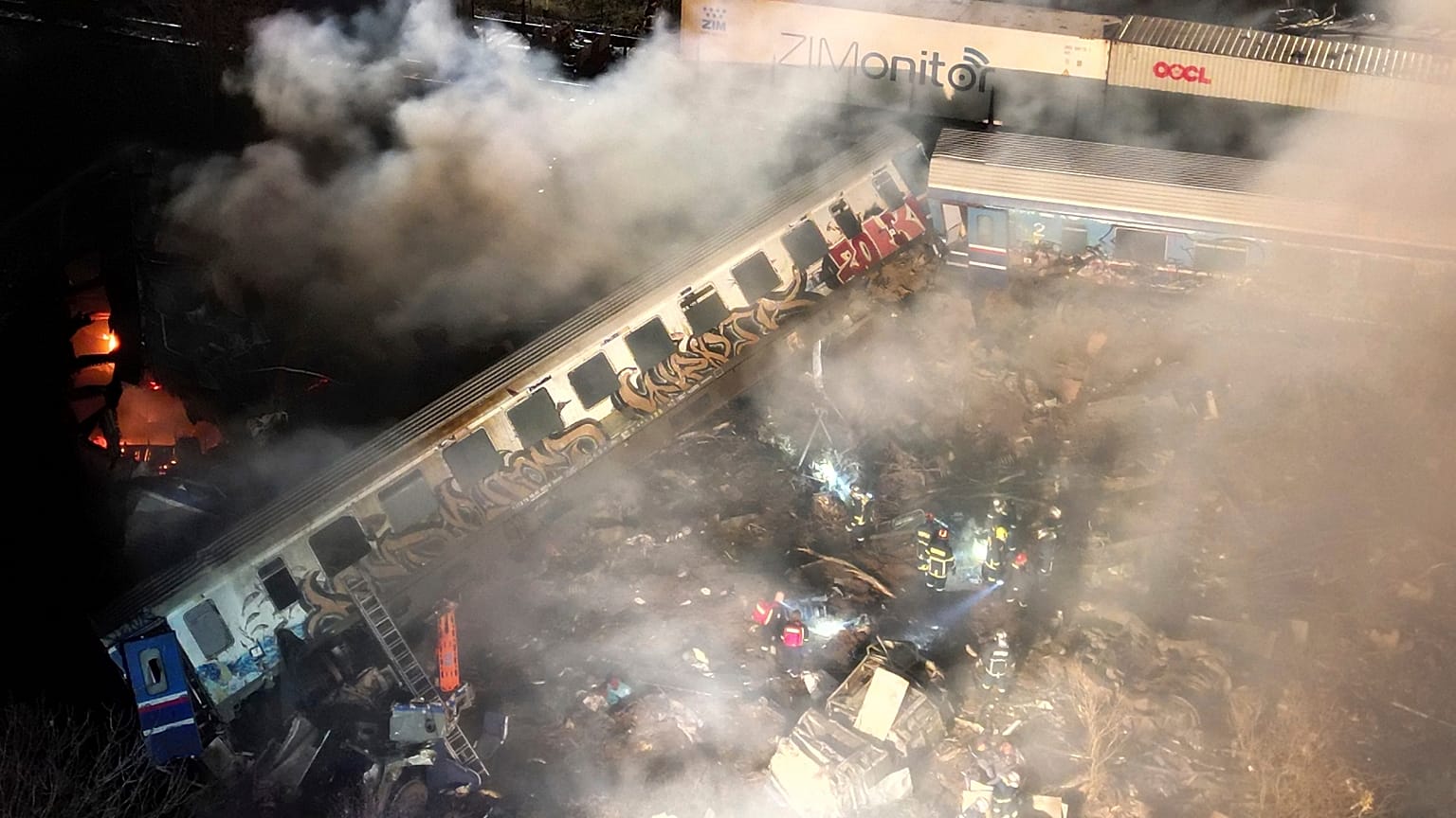 Accident de train en Grèce