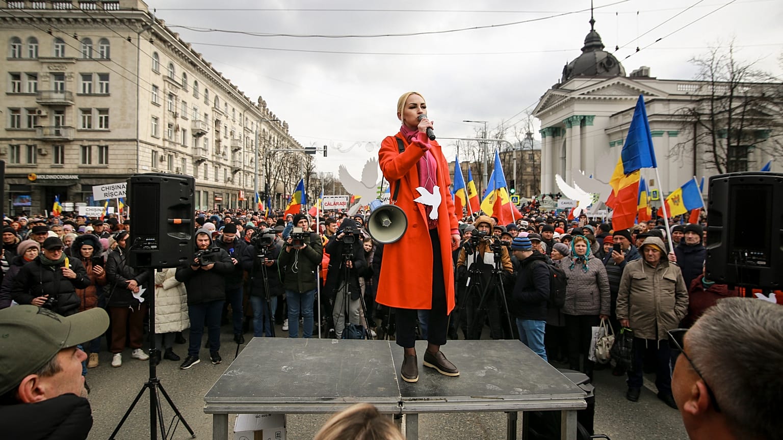 Marina Tauber vicepresidenta del prorruso Partido Shor, Chisinau, Moldavia 28/2/2023