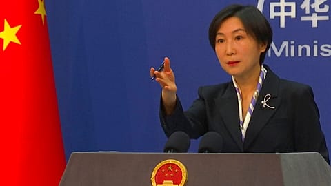 Chinese Foreign Ministry spokesperson Mao Ning during a press conference in Beijing.