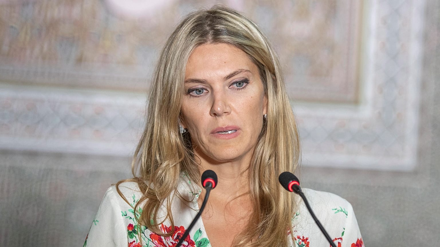 Eva Kaili a marokkói parlament rabati épületében 2022. október 10-én.