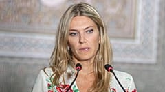 Eva Kaili a marokkói parlament rabati épületében 2022. október 10-én.