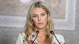 Eva Kaili a marokkói parlament rabati épületében 2022. október 10-én.
