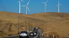 Wind turbines in Livermore, California, 10 August 2022.