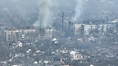 Die Stadt Bachmut ist von den anhaltenden Kämpfen stark beschädigt.
