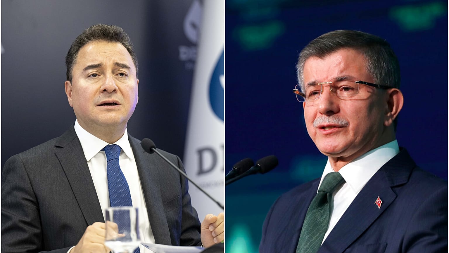 Ali Babacan (solda) Ahmet Davutoğlu