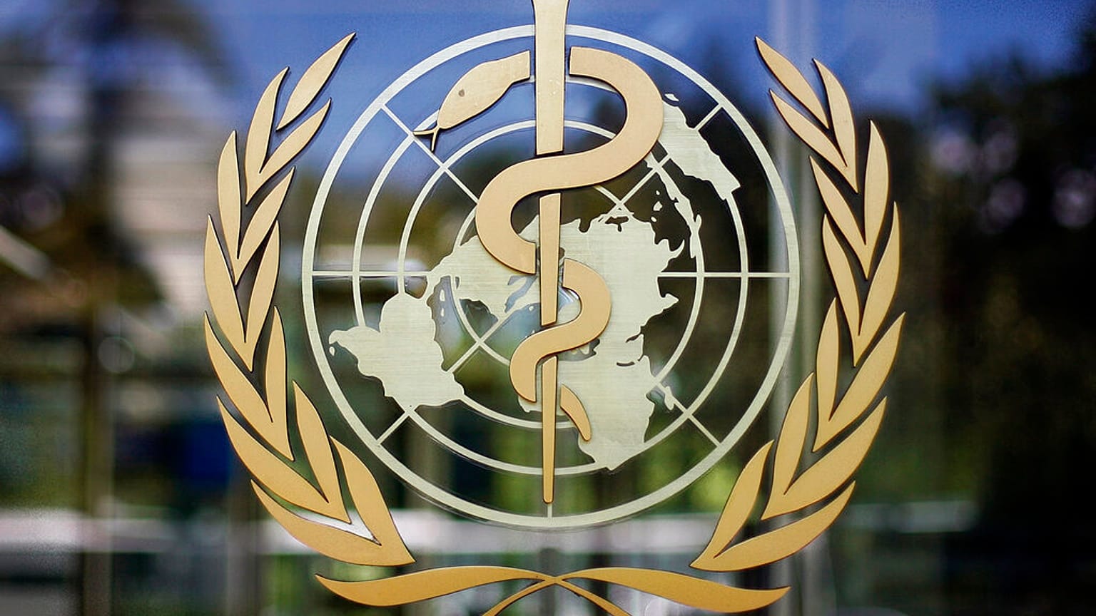 شعار منظمة الصحة العالمية في مقرها الرئيسي، جنيف، سويسرا، 3 مارس 2023.