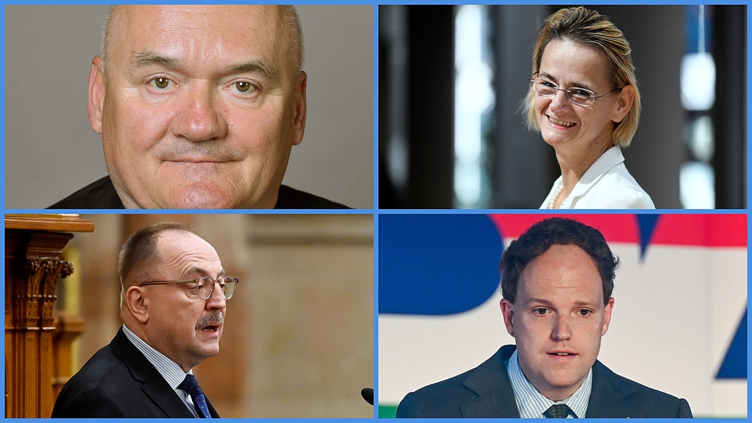 Hende Csaba és Győri Enikő (felül), illetve Németh Zsolt és Schaller-Baross Ernő (alul) 