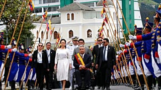 Eski Ekvador Devlet Başkanı Lenin Moreno ve eşi (arşiv)