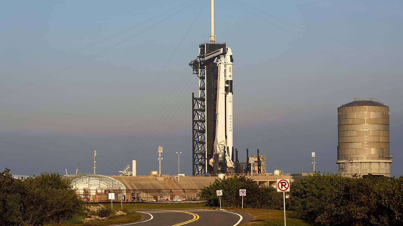Űrhajó a Cape Canaveral-i Kennedy Űrközpont kilövőállásán