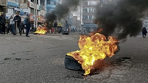 Las carreteras bloqueadas por los manifestantes