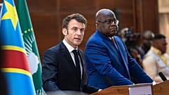 Emannuel Macron in Kinshasa, Demokratische Republik Kongo 