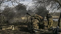 Ukrainische Soldaten bei Bachmut 