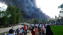 Feuer im Flüchtlingslager