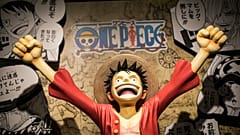 Jump Force video game and One Piece anime character Monkey D. Luffy, known as Straw Hat, is displayed at a Jump shop during a press preview in Tokyo on November 19, 2019.