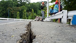 Ρήγμα από σεισμό στις Φιλιππίνες (φώτο αρχείου)