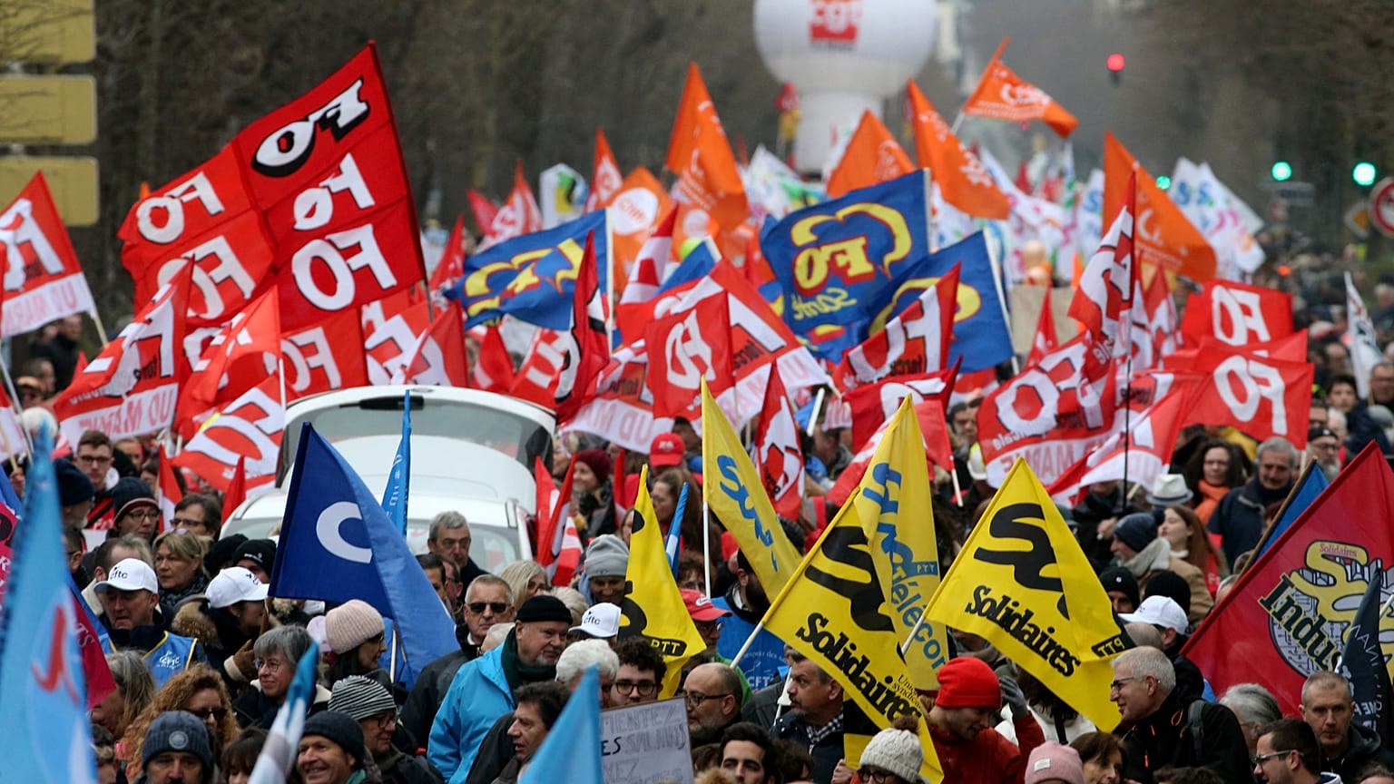 Fransa'da emeklilik reformu protestosu