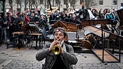 Акция протеста в Лионе 